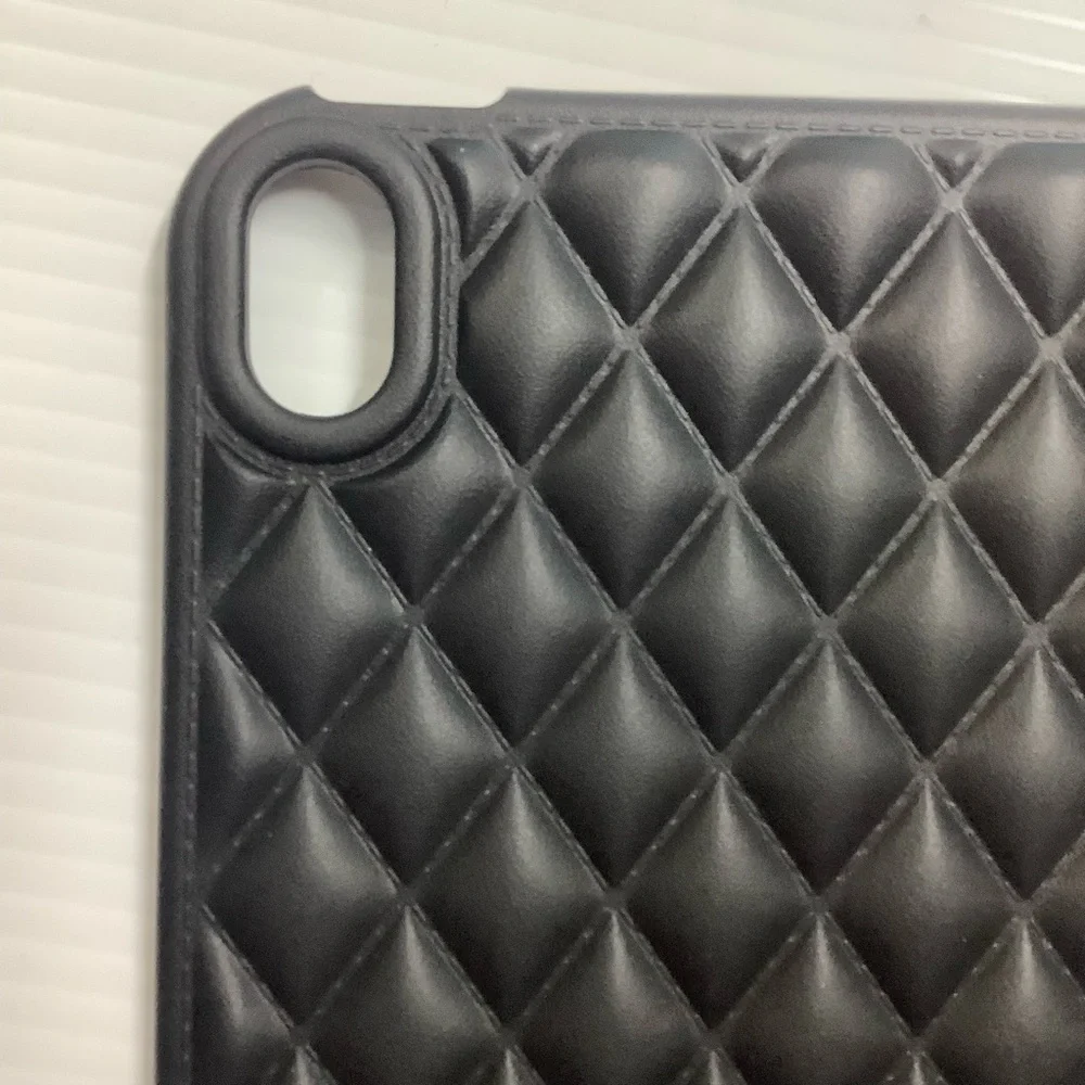 Black Plastic Shaped Quilted iPad Mini 2024 A17 Pro Case